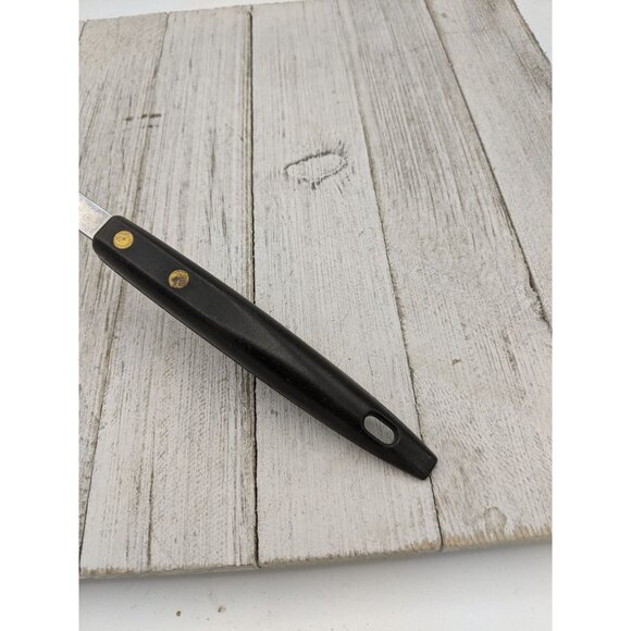 Vintage Stainless Steel USA Kitchen Ladle  11" Black Handle - Picture 5 of 7